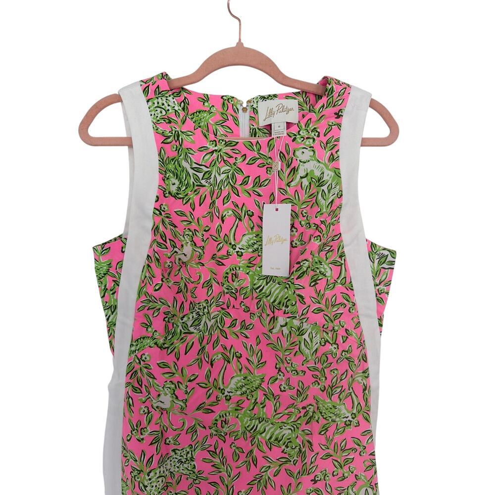 Lilly Pulitzer Women's Rousseau Pink Beckler Stretch Shift Dress Size 6 - Picture 6 of 12